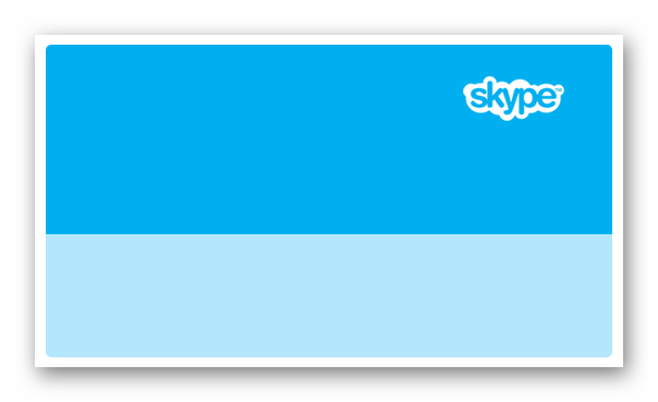 Вид логотипа Skype на двухцветном фоне